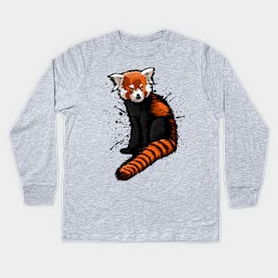 Sketch Red Panda Kids Long Sleeve T-Shirt